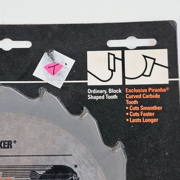 Black Decker Piranha 6 1/2" Saw Blade 18 Carbide Teeth Professional Resharpenabl - Picture 5 of 8